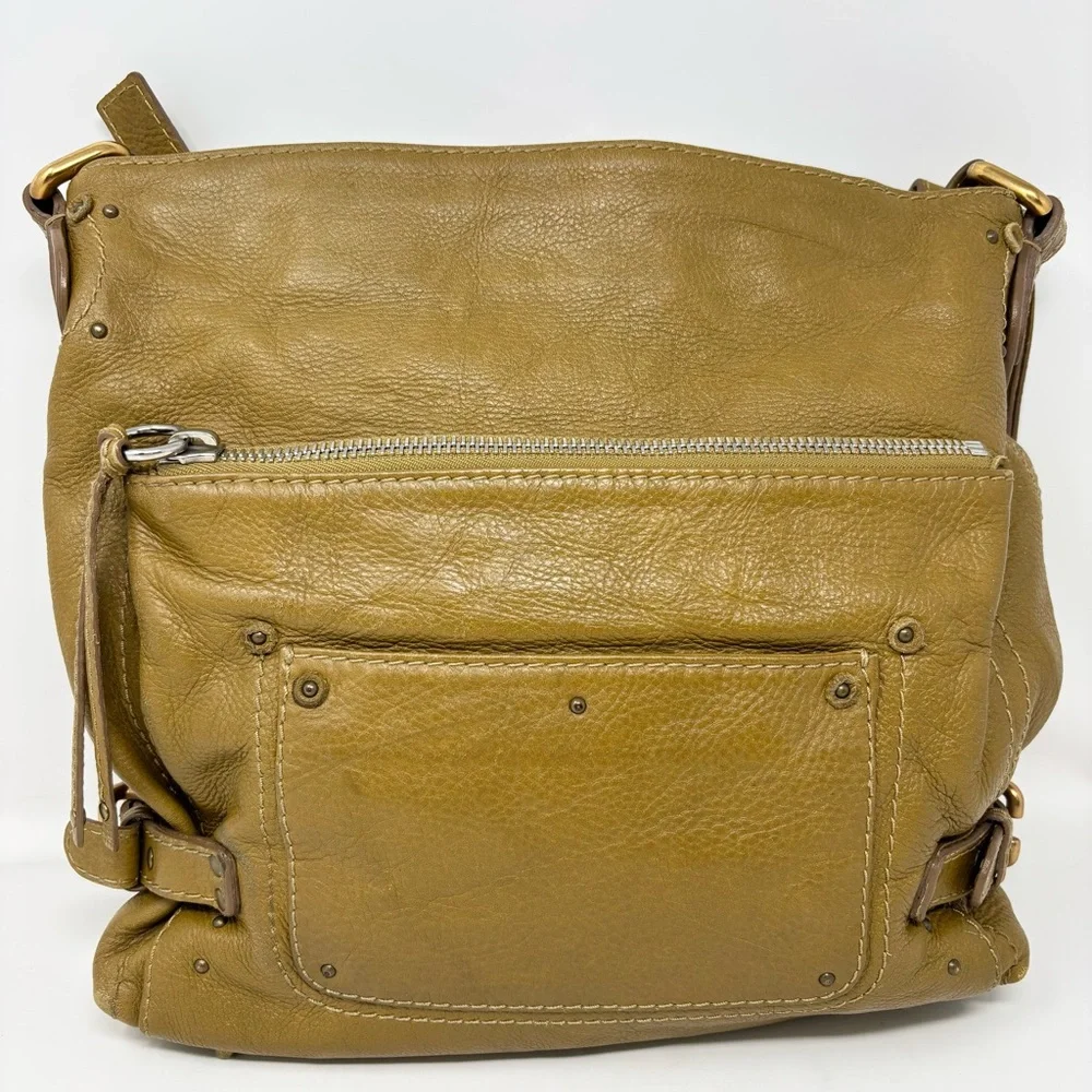Chloé Paddington Hobo Tan Grained Leather Padlock Shoulder Bag Vintage Y2K